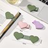 Heart-shaped Leather Magnetic Bookmark with Pen Holder