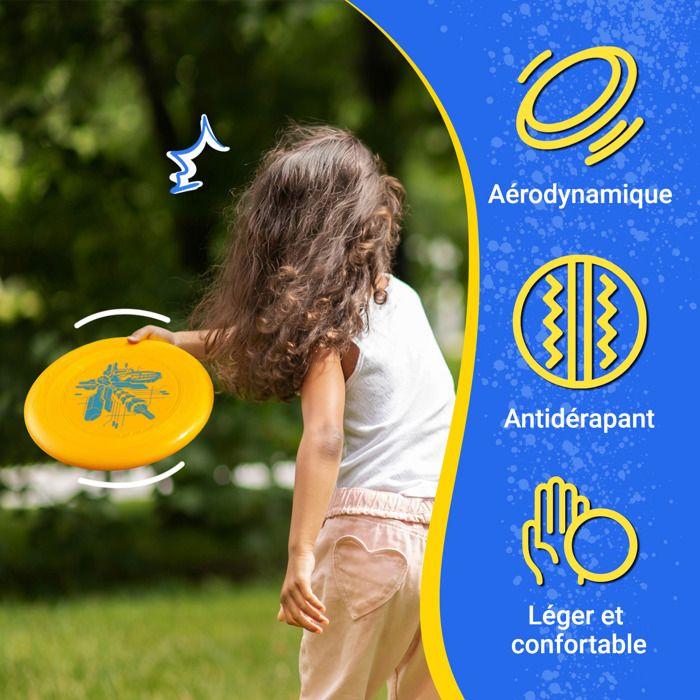 Frisbee Pack de 2 Disques Volants, 22.86cm Enfants 5 Ans et Plus, 70g, Rose + Vert