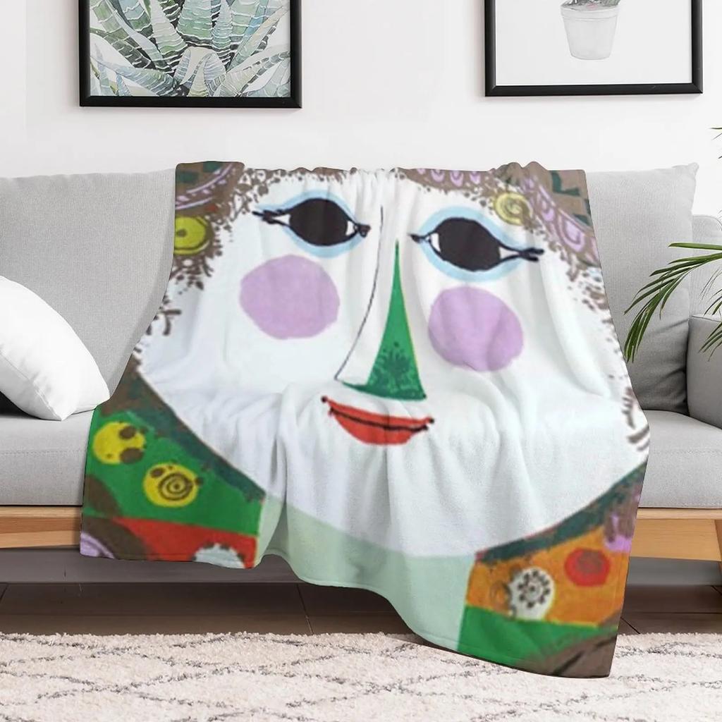 1973 Bjrn Wiinblad Exhibition Throw Blanket Breathable Lightweight Blanket for Adults Kids