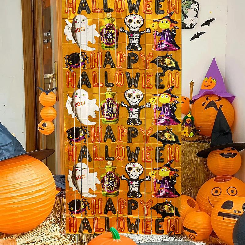 Halloween Pumpkin Lantern Balloons with Handheld Sticks for Party and Kindergarten Decorations