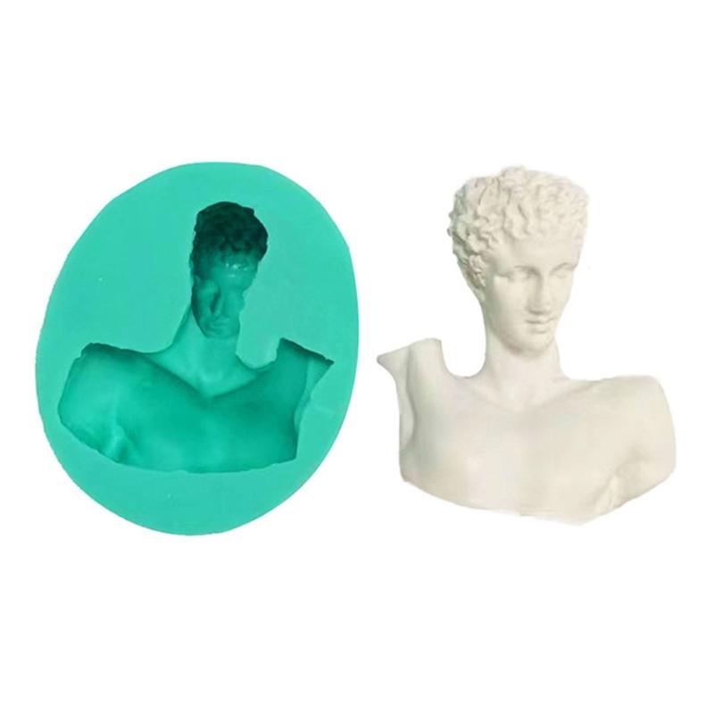 3D Portrait Sculpture Silicone Flexible Food Safe Mould Clay Resin Ceramics Candy Fondant Candy Chocolate Soap Mould