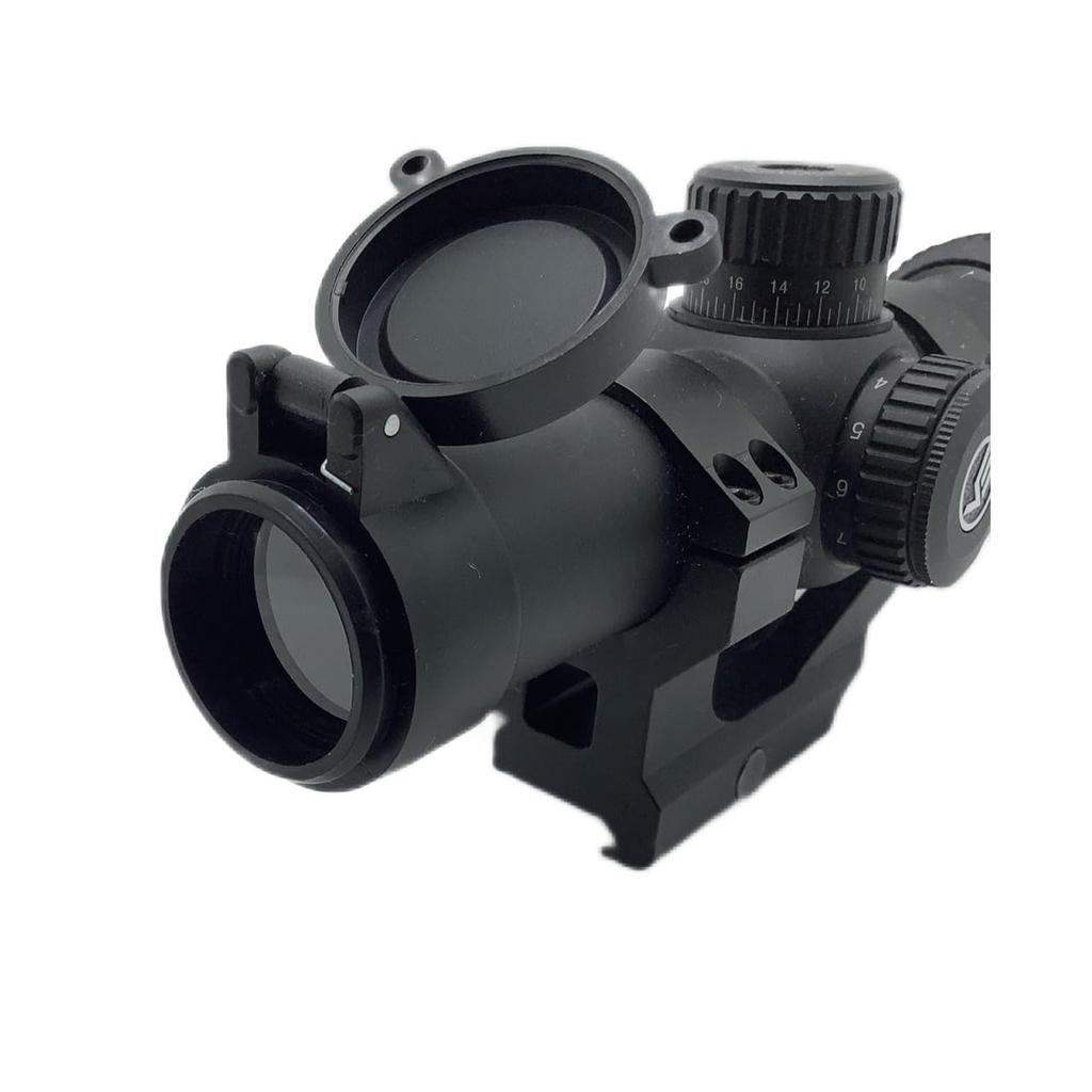 CIWS Lens Protector Scope Cover Set, Front and Rear, Shield, Sniper, Airsoft, Bulletproof (for VectorOptics FORESTER 1-5X24 GEN II (30-39.8))