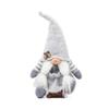 Christmas Decoration Gray Couple Figurines, Faceless Doll and Character Ornaments for Holiday Tabletop Decor
