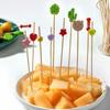 Pack Of 100 User Friendly Bamboos Skewers Camping Utensils For Cocktails Fruit Decorations Wedding Parties Supplies