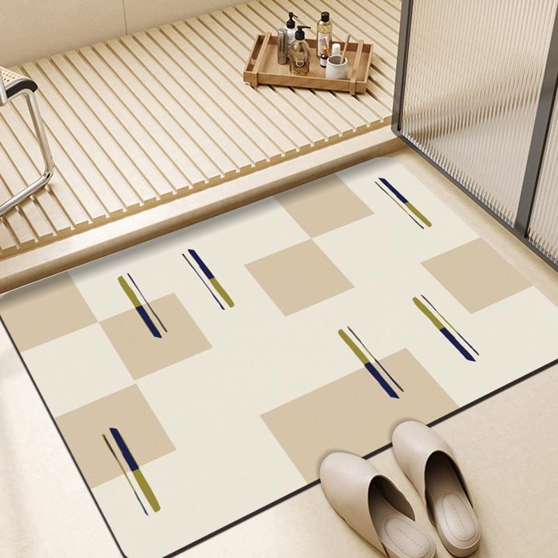 

Коврик для ванной комнаты Creamy Air, впитывающий воду, быстросохнущий, устойчивый к грязи, противоскользящий, с диатомовой грязью, мягкий коврик для педали 50*80cm