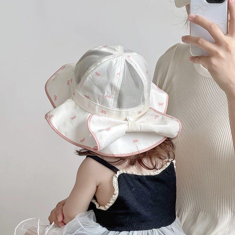 Girls' Breathable Mesh Wide Brim Sun Hat for Summer Outings