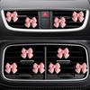 CasaPopz Pink Bow Car Coquette Cute Girly Car Decor Accessories Interior Aesthetic Car Decoration 6 Staff Women Girls