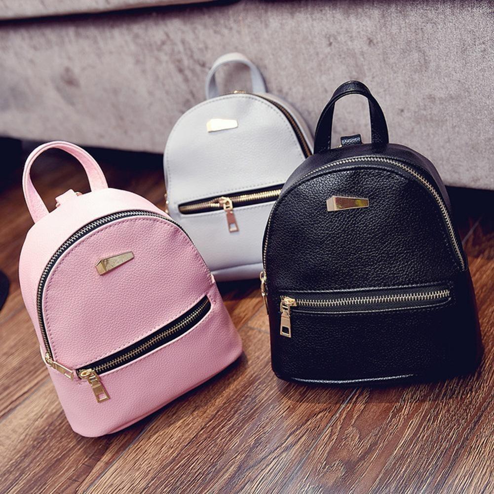 Women Lady Leather Mini Teenager Girls Stylish Outdoor Travel Shopping Backpacks