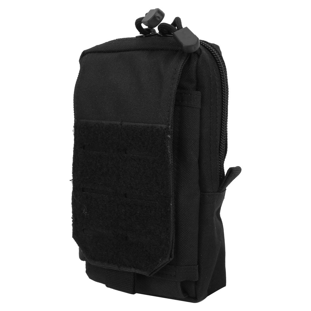 Militärische Handytasche Handy Utility Hüfttasche mit Kartenschlitz EDC Herren Weste PackSchwarz