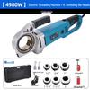 Electric Handheld Pipe Threading Machine Kit CN Plug (adapter Included)