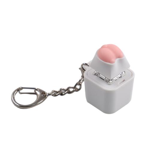 

Электрическая деревянная игрушка-рыба с подвесной пряжкой, RGB-подсветка, снятие стресса, розовый силиконовый брелок для декомпрессии кошачьей лапы, кулон для детей A