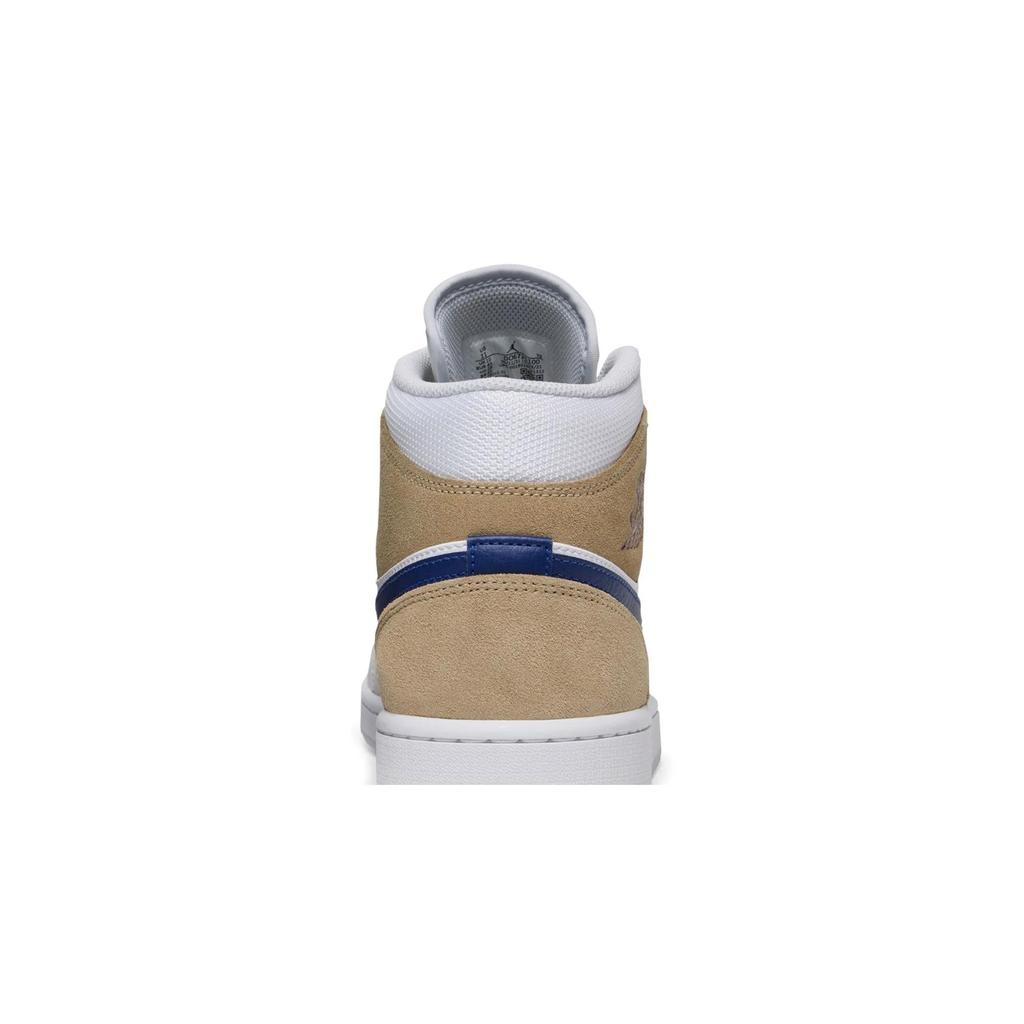 Air Jordan 1 Mid 'White Khaki Blue Void' (Unisex) White / Team Red / Khaki / Blue Void Vintage Basketball Shoes DO6726 100