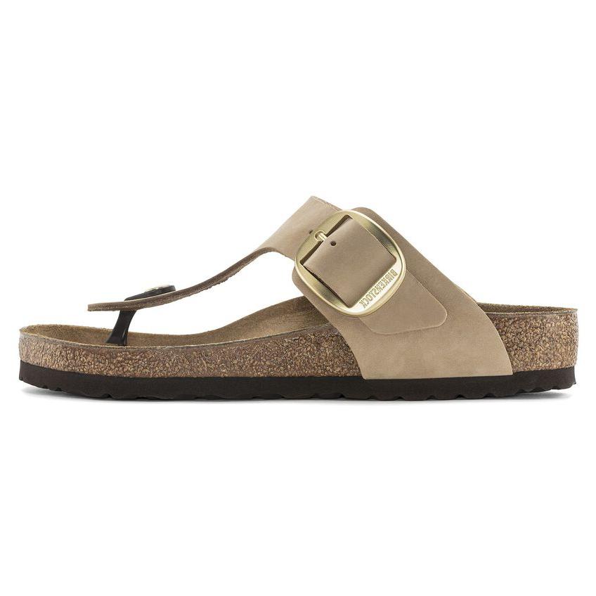 Birkenstock Gizeh Big Buckle Round Toe Thick Sole EVA Anti-Friction Flip Flops Women flip flops Sand 1024007 36