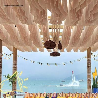 Influencer Style Kinetic Ceiling Draping Chiffon for Outdoor, Hotel, and Scenic Decor
