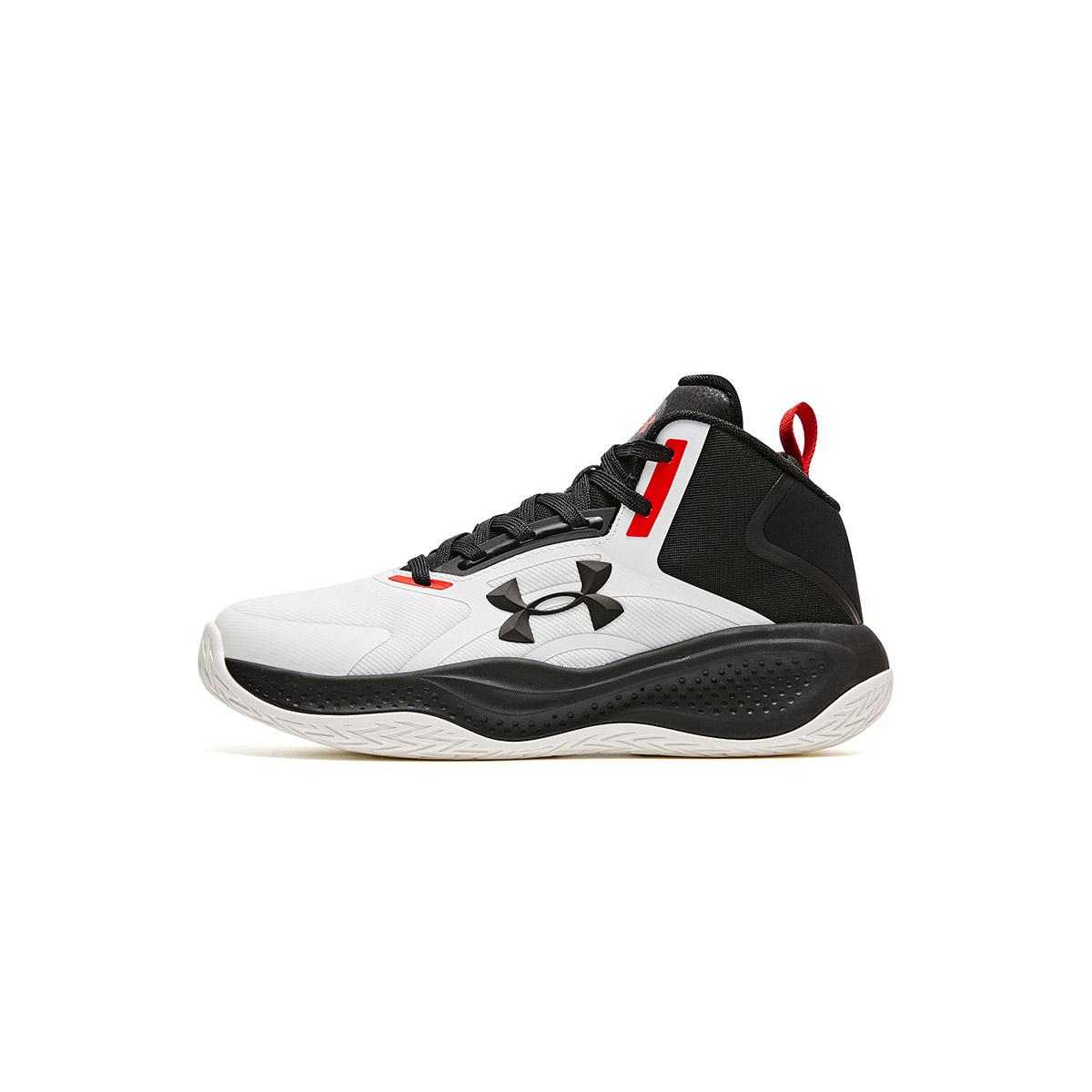 Under Armour Abrasion Resistant Children s Basketball Shoes White Black 2541566HB 33