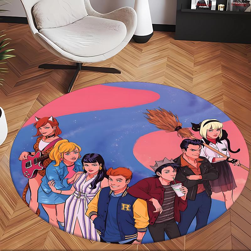 Archie Comics (1) Runder Büroteppich Dekorativer Bodenteppich für Büro Schlafzimmer Wohnzimmer und Wohnbereich