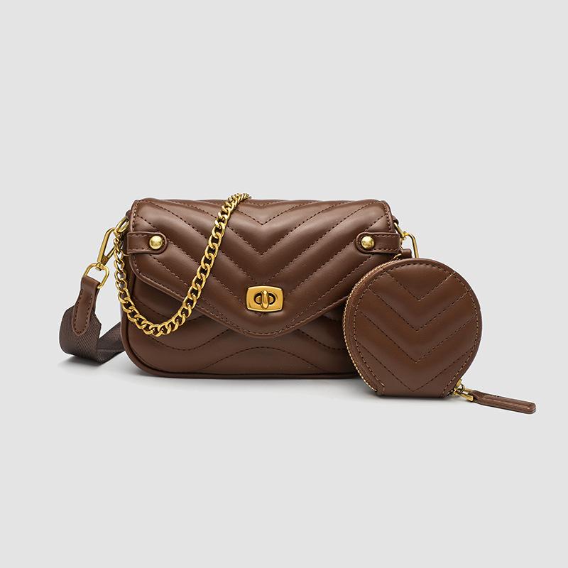 202 Spring and Summer New Bag Women's Crossbody Bag Shoulder Bag Design Sense Chain Embroidery Thread Mother-of-law Bag Fashion Versatile Bag