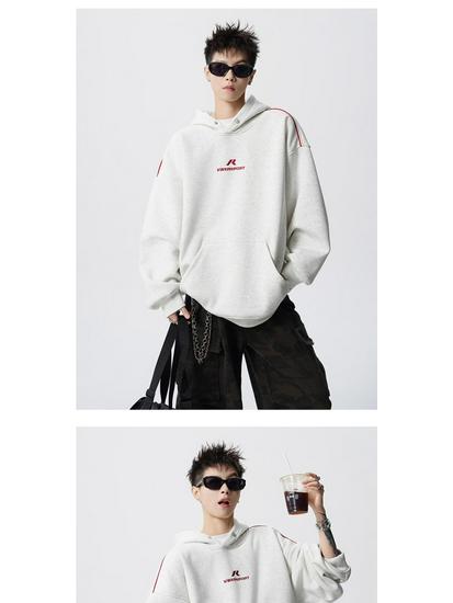 Unisex Trendy Button Design Hooded Sweatshirt - Versatile Loose Fit