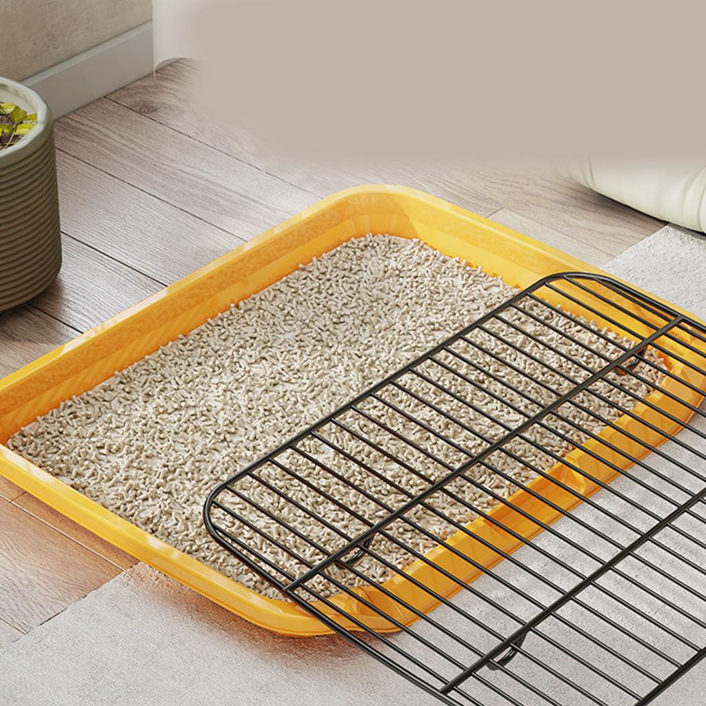 Dog Potty Tray Flat Plate Type Spill Proof Large Space Removable Washable Dog Training Toilet for Small Medium Large