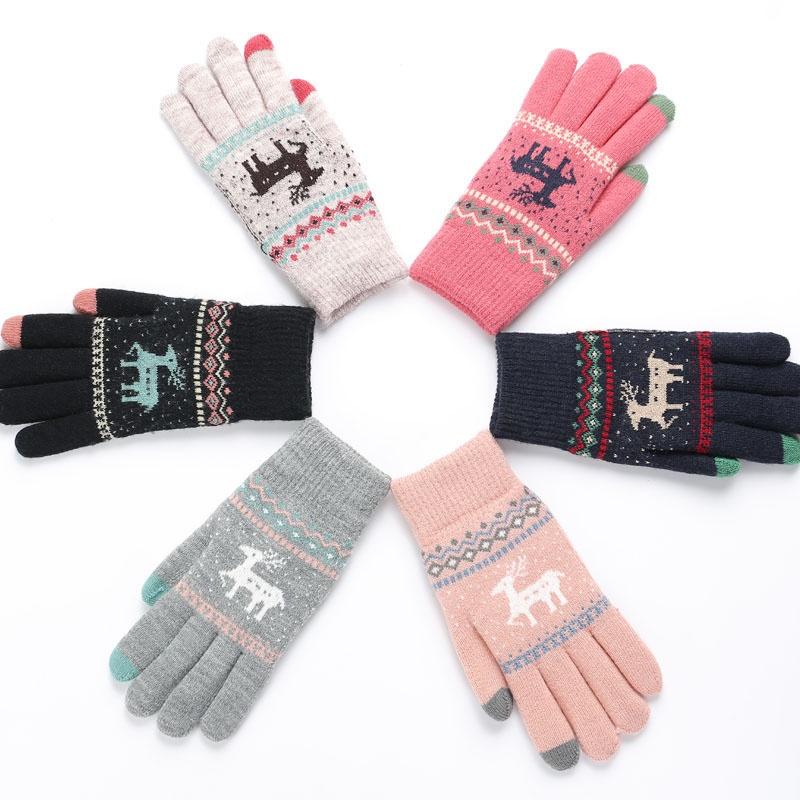 Screen Ladies Touch Gloves High Quality Thermal Warm Winter Tablet Knitted Wool