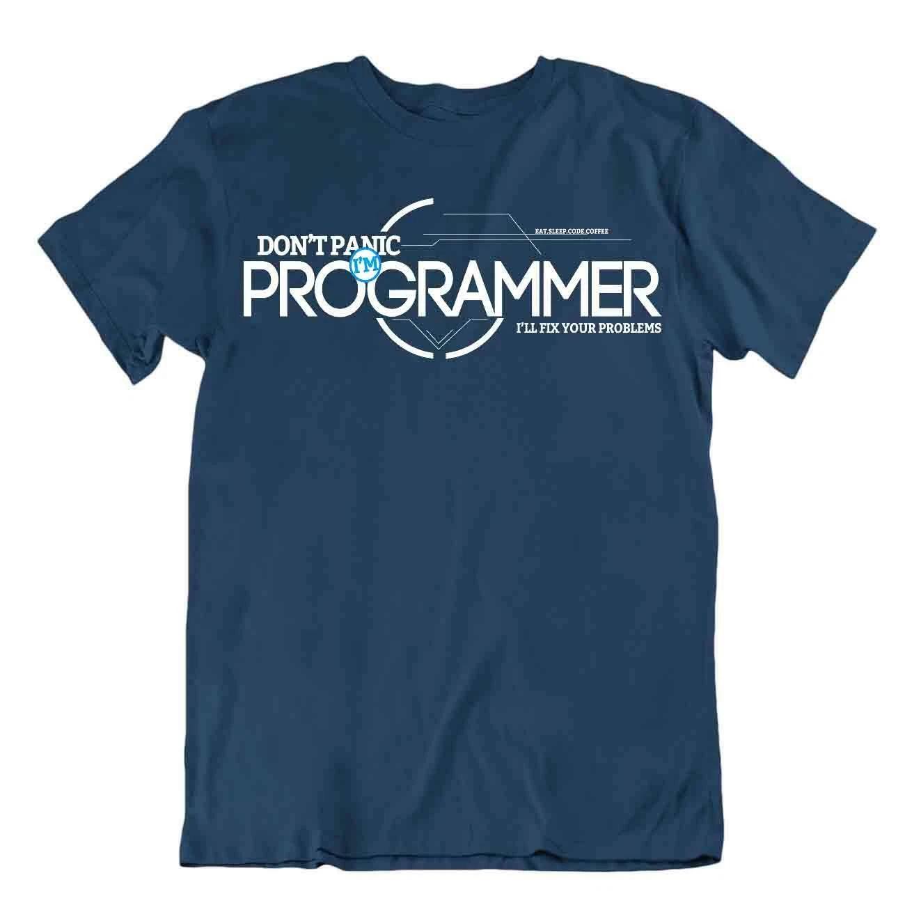 Panic Programmer T-Shirt Coder Life Tee Computer Tshirt Gift XL