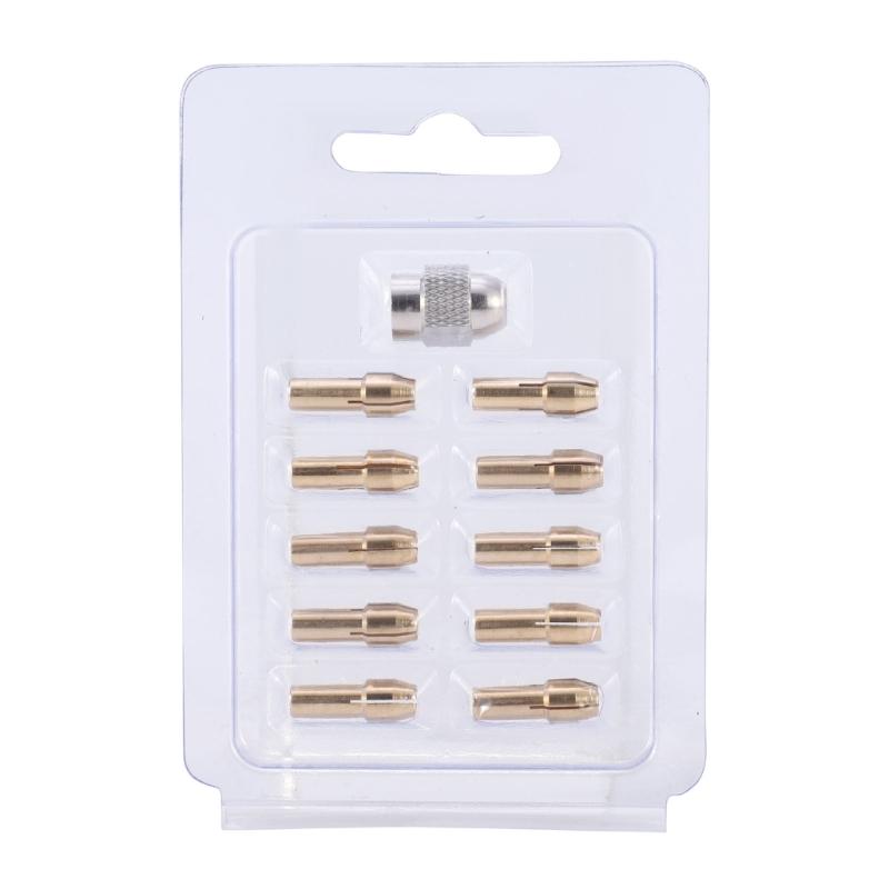 Brass Collets Chuck Strong Brass Collets Adapters Electric Grinding Chuck for Rotary Tool & Power Drills Under 4.8mm