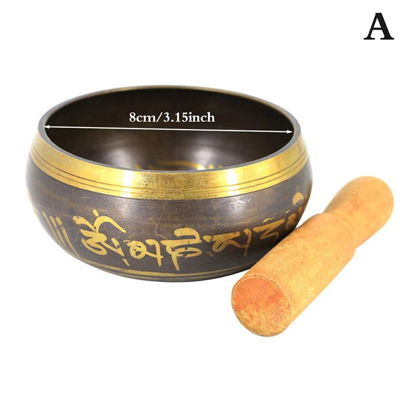 Buddha Sound Bowl Tibetan Bell Yoga Meditation Bowl Metal Singing Bowl Striker