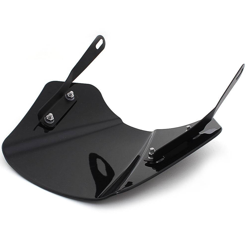 Motorcycle Smoke Universal 5-7" Headlight Fairing Windshield Compact Sport Wind Deflector Visor For Harley GS750E SUZUKI SV400