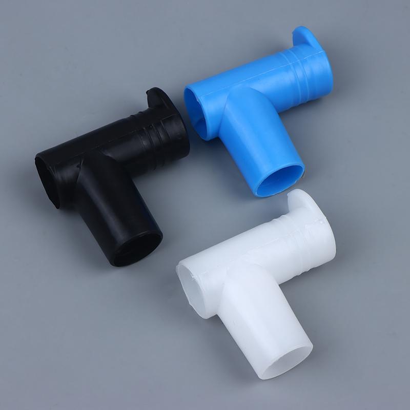 Conector de Passagem Dupla com Conexão em ngulo Reto Peças para Varal de Roupas Plug Universal para Varal de Roupas de Chão preto
