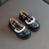 Girls' Leather Shoes 2024 New Korean Dance Shoes Children Leather Shoes Western Style Soft Bottom Baby Peas Shoes Sweet Hot