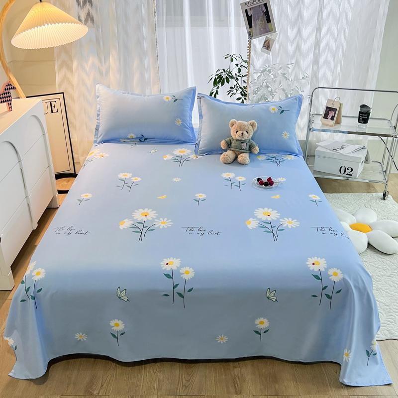 Niedliches Milchkuh Spannbettlaken Einzelbett King Cartoon Bauernhoftier Bettlaken Set für Mädchen Teenagerzimmer Dekor Kawaii Bettbezug mit 2 Kissenbezügen
