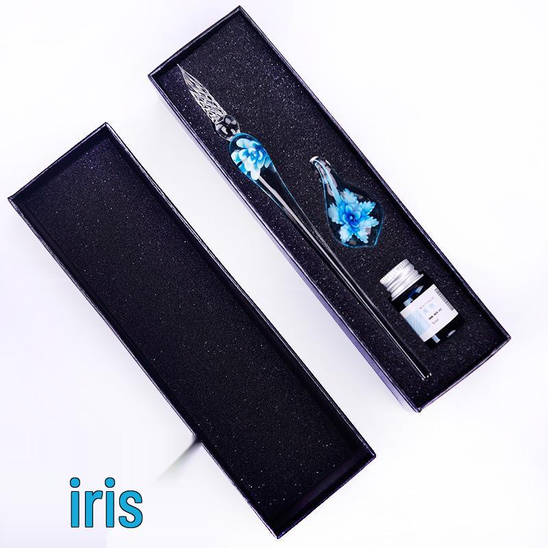 Farbige Glas-Dip-Feder Geschenkbox - Signatur & Kreativer Swatch-Stift