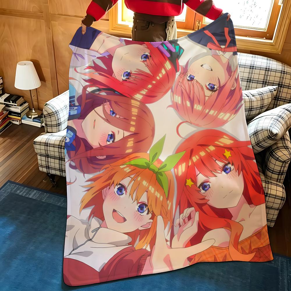 Anime T-The Q-Quintessential Q-Quintuplets Throw Flannel Blanket Suitable for Sofas Beds Offices Travel, Camping Chairs