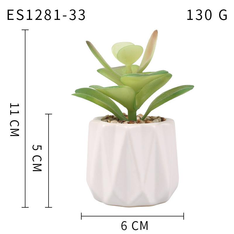 Small, Wavy Cup-Shaped Simulated Succulent Plant Potted Plant, Nordic Office Furniture Fresh Decoration