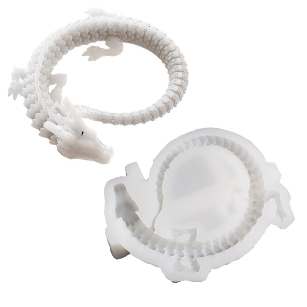 Chinese Dragon Candle Mold Epoxy Resin Molds Aromatherapy Mold Animal Decorations Mould Gifts for DIY Enthusiasts