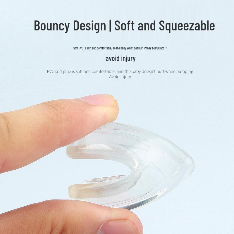 L-Shaped Transparent Baby Safety Corner Guards for Tables and Cabinets