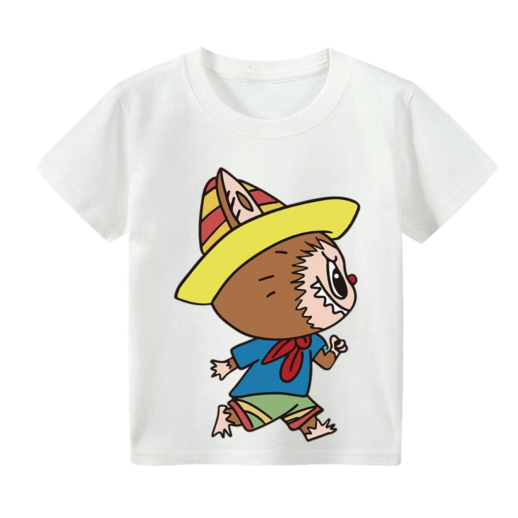 LABUBU Cotton Kids Tshirt Cartoon Children Girl Boy Cute Baju Lelaki Perempuan