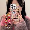 Case For Redmi Note 14 4G 13 12 PRO 5G Plus 11S 13C 14C 12C 12 13 A5 A3 Bracelet Chain Cute Pingu PU Leather Cover