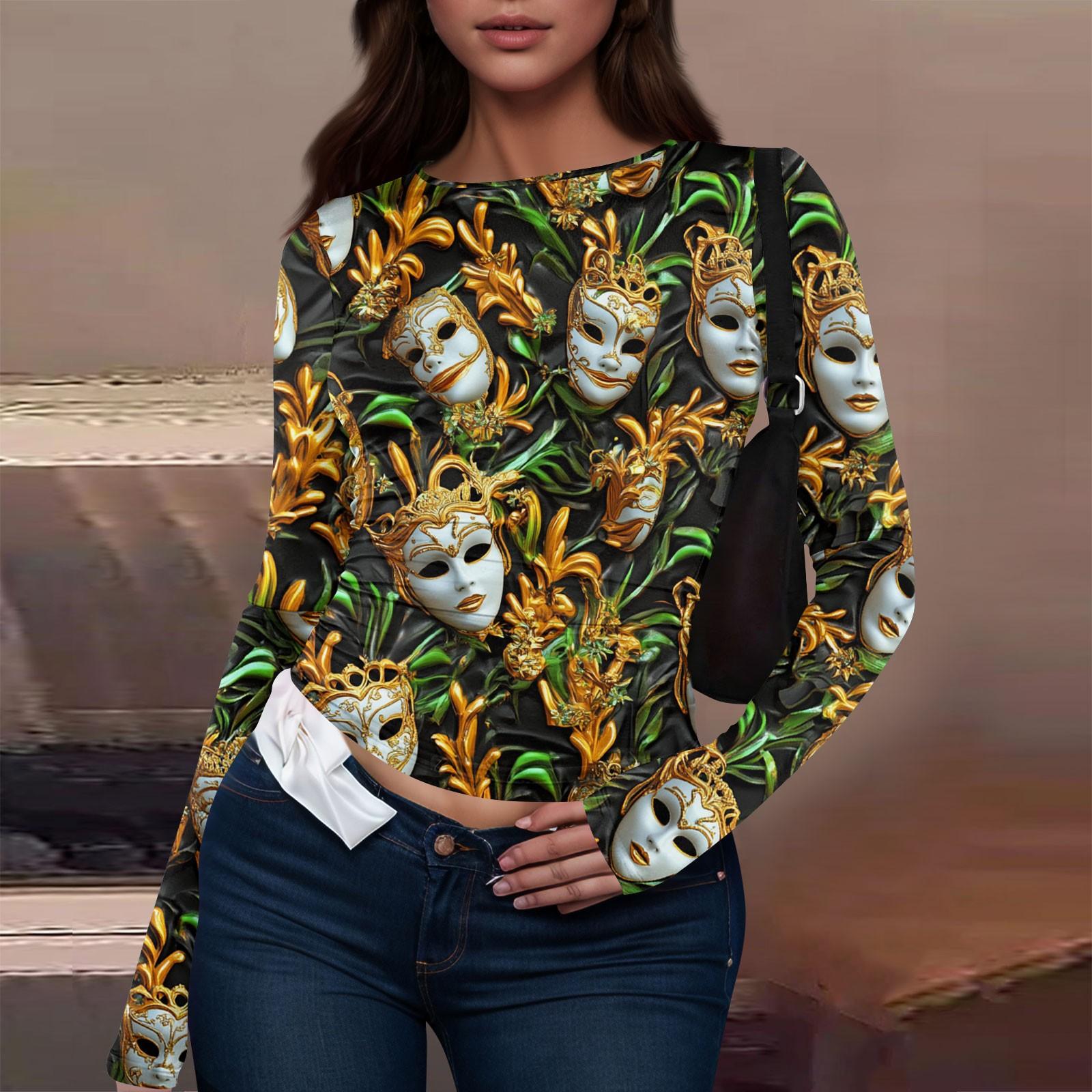 

Женская модная повседневная футболка с круглым вырезом и длинным рукавом в стиле ретро S жёлтый