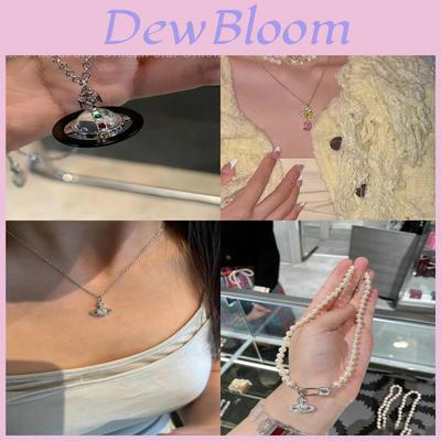 Saturn Pearl Necklace With Cz Microinlay Ushaped Pendant For Elegant Women