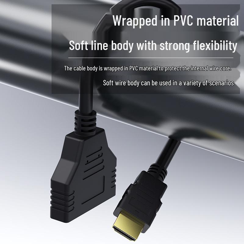 1080p HDMI 1.4 Splitter Cable - 1 Male To 2 Female High-Definition Extension