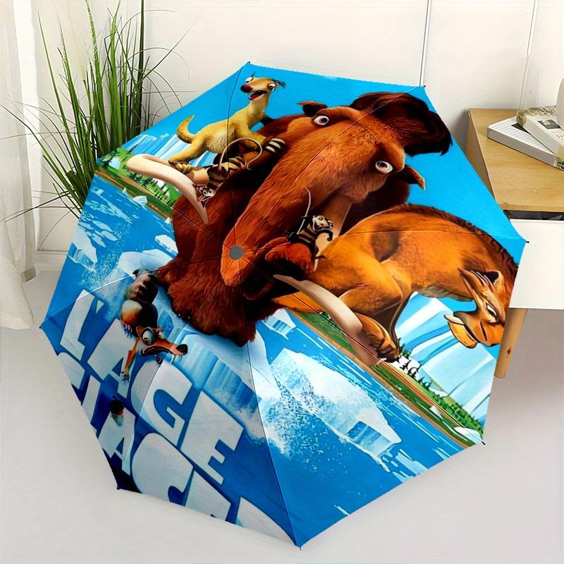 

Ice Age 2 Adventure Automatic Open/CloseCartoon Umbrella-CuteUmbrella with Cute Design, Portable 3-Fold Compact Umbrella for Men & Women, Va