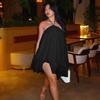 2026 Womens Sheer Mesh Backless Tie-Neck Loose Slip Dress Sexy Streetwear Short Maxi