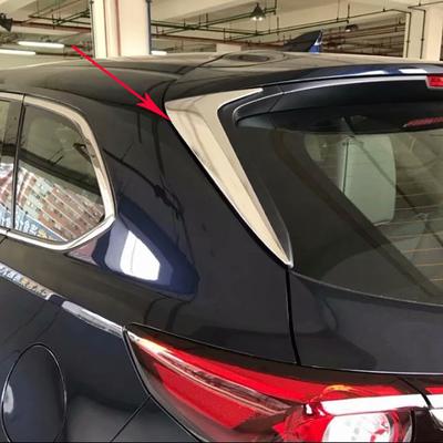 Pro Mazda CX-9 CX9 2016 2017 2018 ABS Chrome Vnější příslušenství Zadní okno Boční trojúhelník Dekorace Kryt Styling 2ks