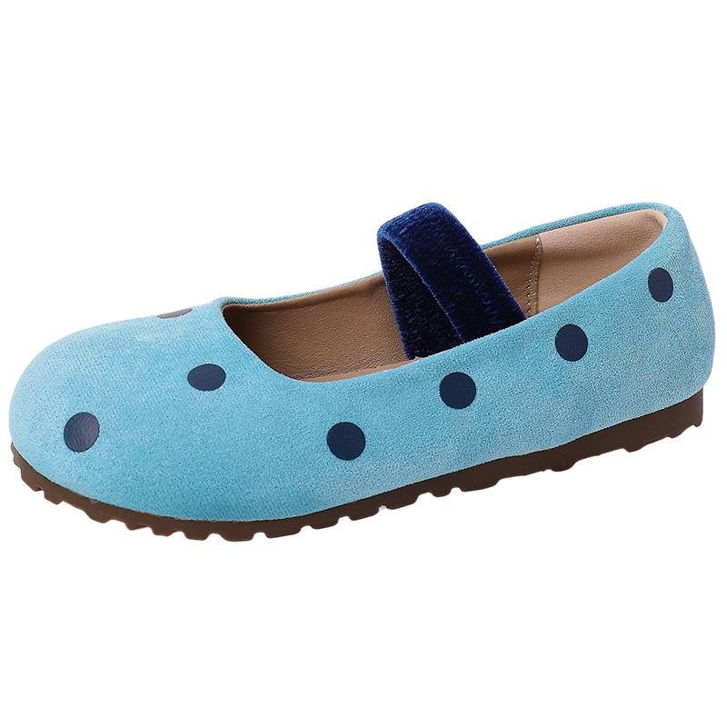 Cute polka dot Mary Jane single shoes women's summer new one-pedal flat-bottomed comfortable casual single shoes