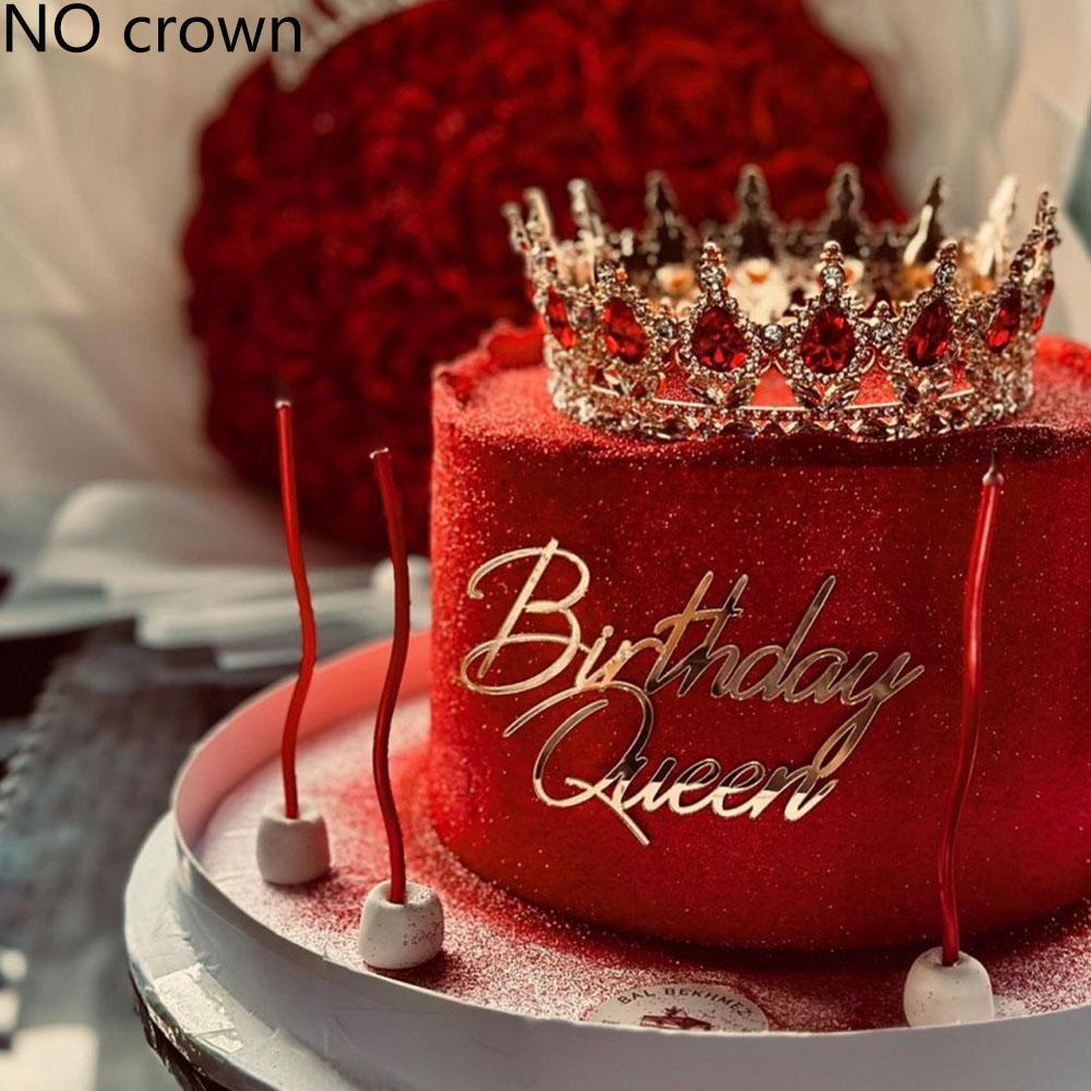 5 Stück Gold Silber Happy Birthday Prinzessin Kuchenaufsätze für Geburtstagsmädchen Damen Party Kuchen Dekoration Zubehör