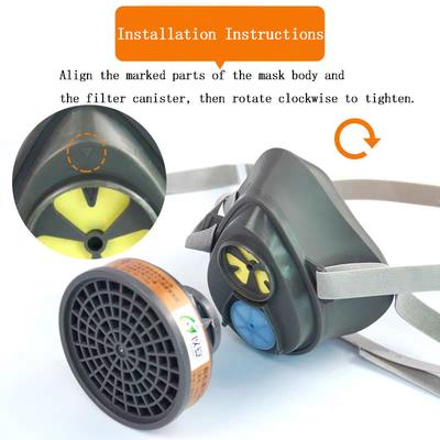 Maska Gazowa Ochrona Narzędzia Ochronne Maska Filtrująca Samozasysająca Maska Ochronna przed Formaldehydem Respirator Przemysłowy