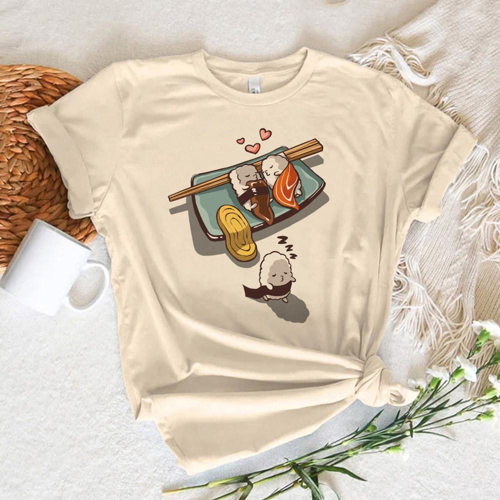 Sushi Top Women Harajuku Japanese Funny T Shirt Girl Streetwear Clothing