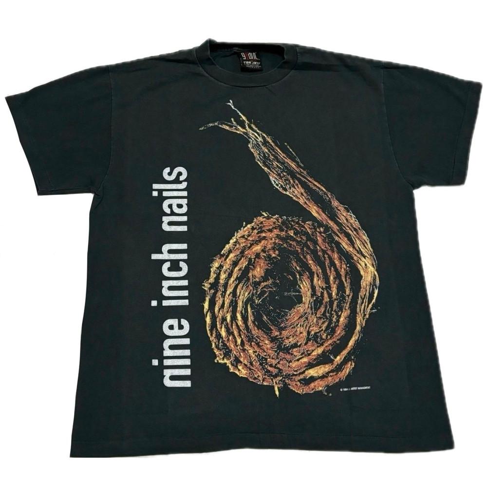 

VTG NIN Nine Inch Nails Further Down The Spiral Single stitch T-Shirt REPRINT M