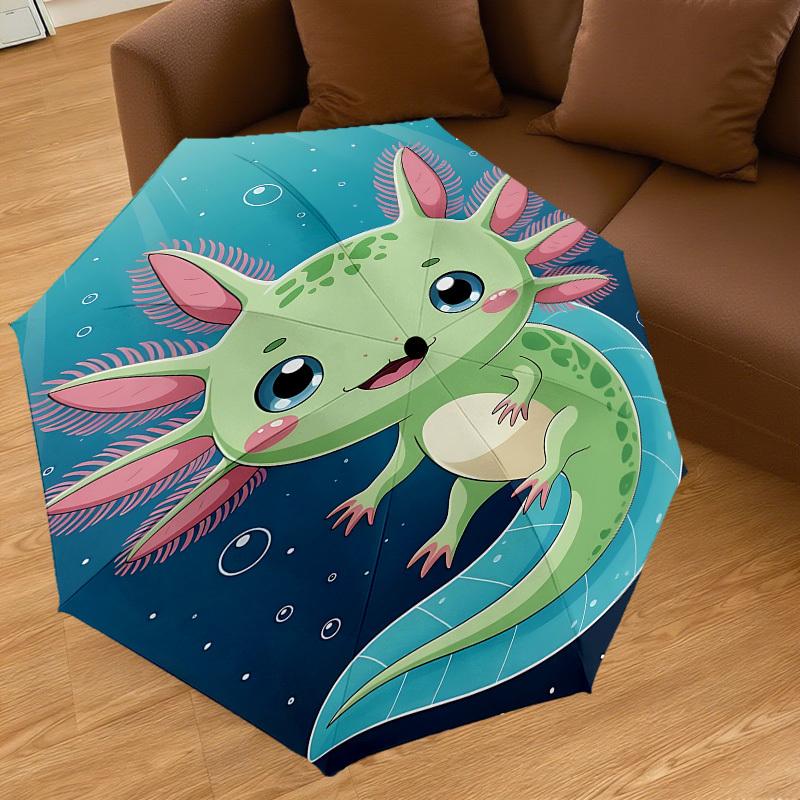 1PC Axolotl Umbrella-8-Rib Reinforced, Automatic Open, Lightweight & Durable, Fashion Accessory for Outdoor, J0375